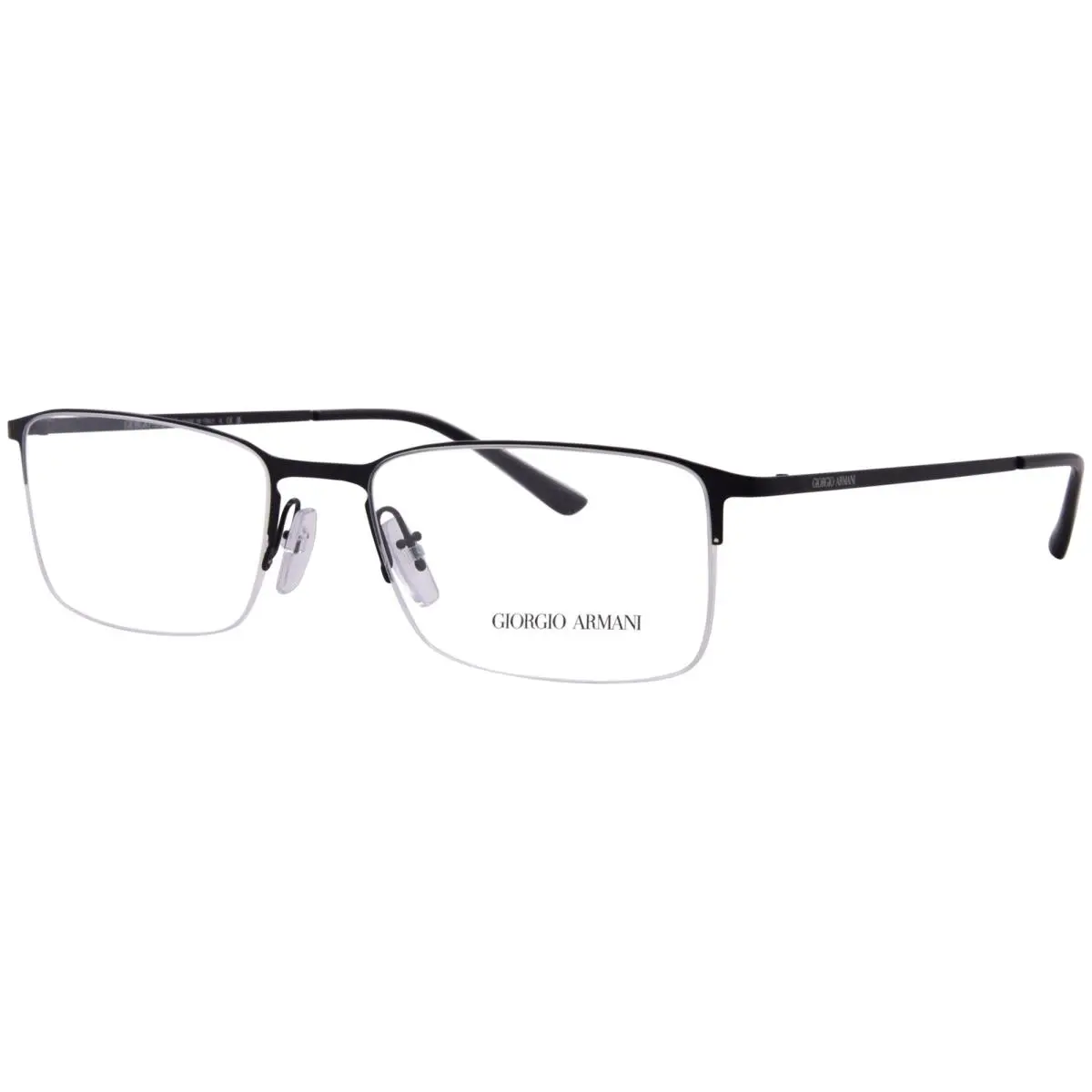 AR5010 3001 Eyeglasses Men`s Black Semi Rim Rectangle Shape 54mm by Giorgio Armani
