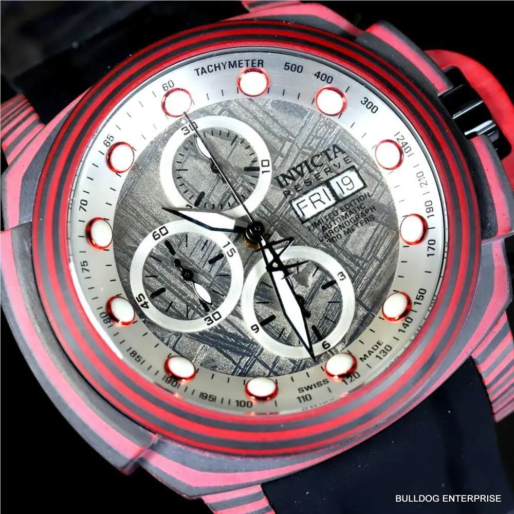 Invicta Reserve Carbon Meteorite Swiss Made Sellita SW500 Auto Watch 002