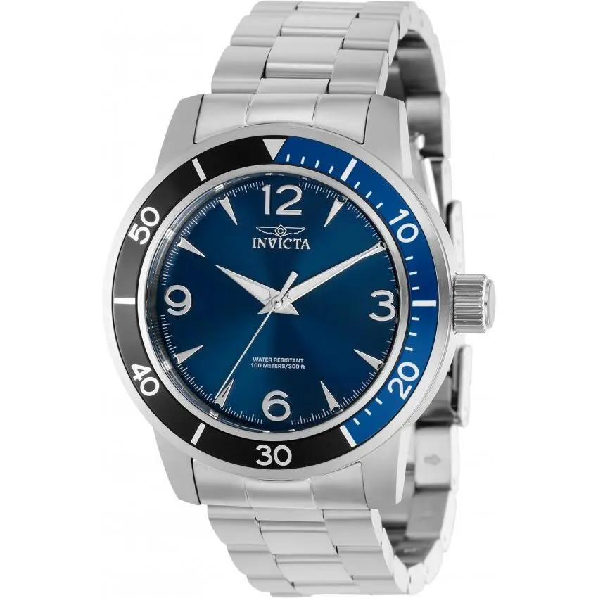 Invicta Specialty Men`s SS Qtz Black/blue Bezel 45 mm 38511