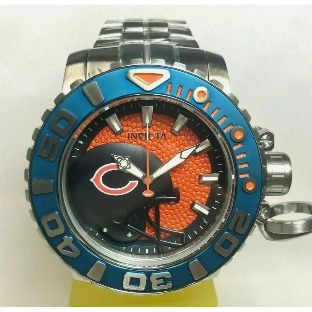 Invicta Sea Hunter Gen II Nfl Chicago Bears 70mm Steel Automatic Watch