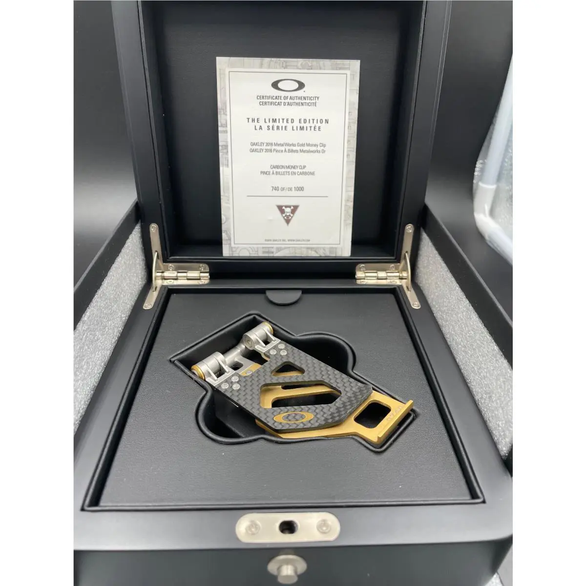 Oakley 2016 Metal Works Gold Carbon Fiber Money Clip