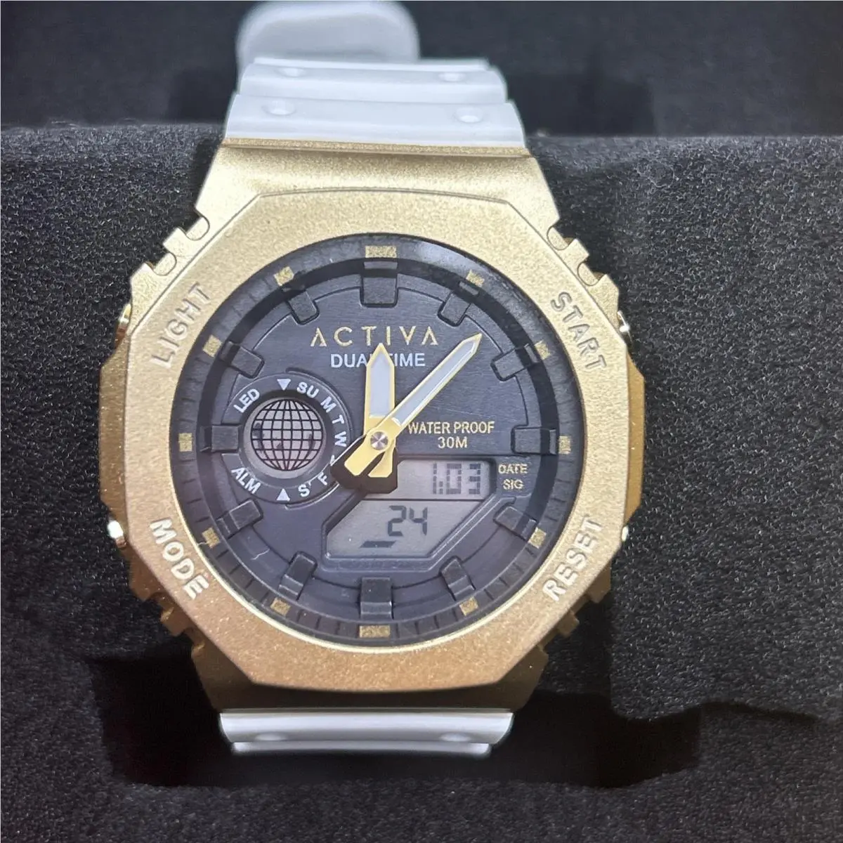 Activa X Invicta Men`s Recon Ana-digital Watch - 45.5mm White/gold/white