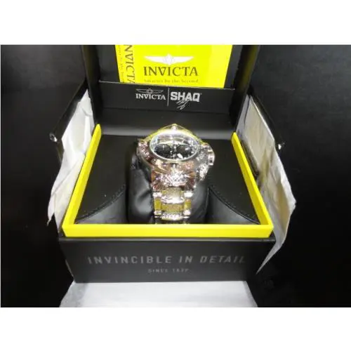 Invicta Shaq 0.13 Carat Diamond Swiss Ronda z60 Caliber Men`s Watch 50mm