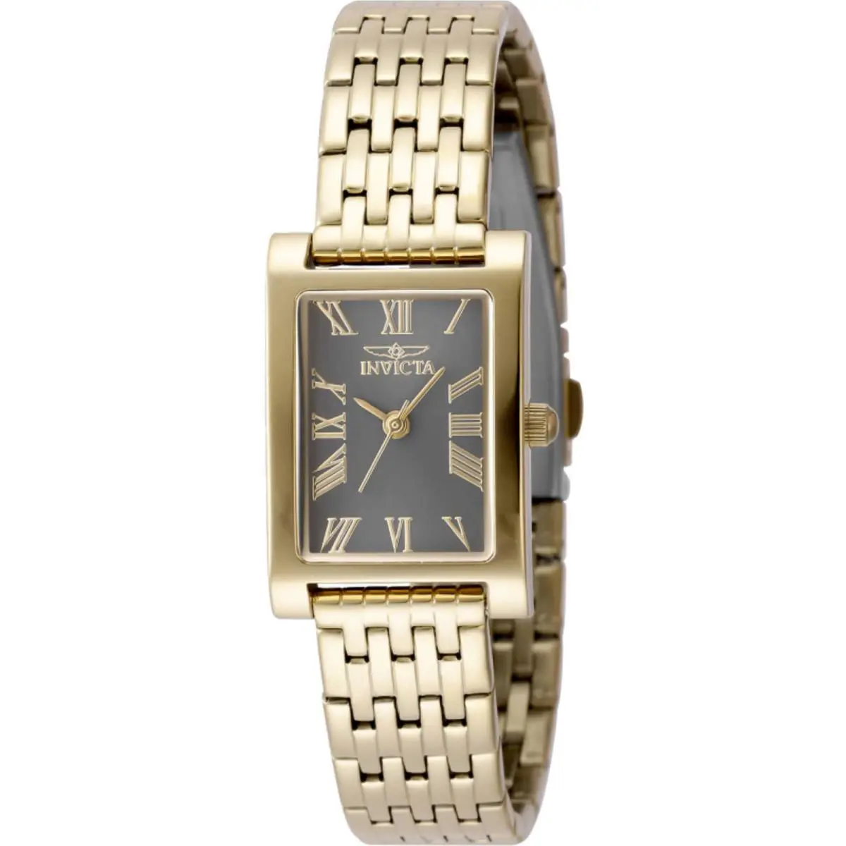 Invicta Women`s Watch Angel Quartz Rectangular Charcoal Dial Bracelet 49076