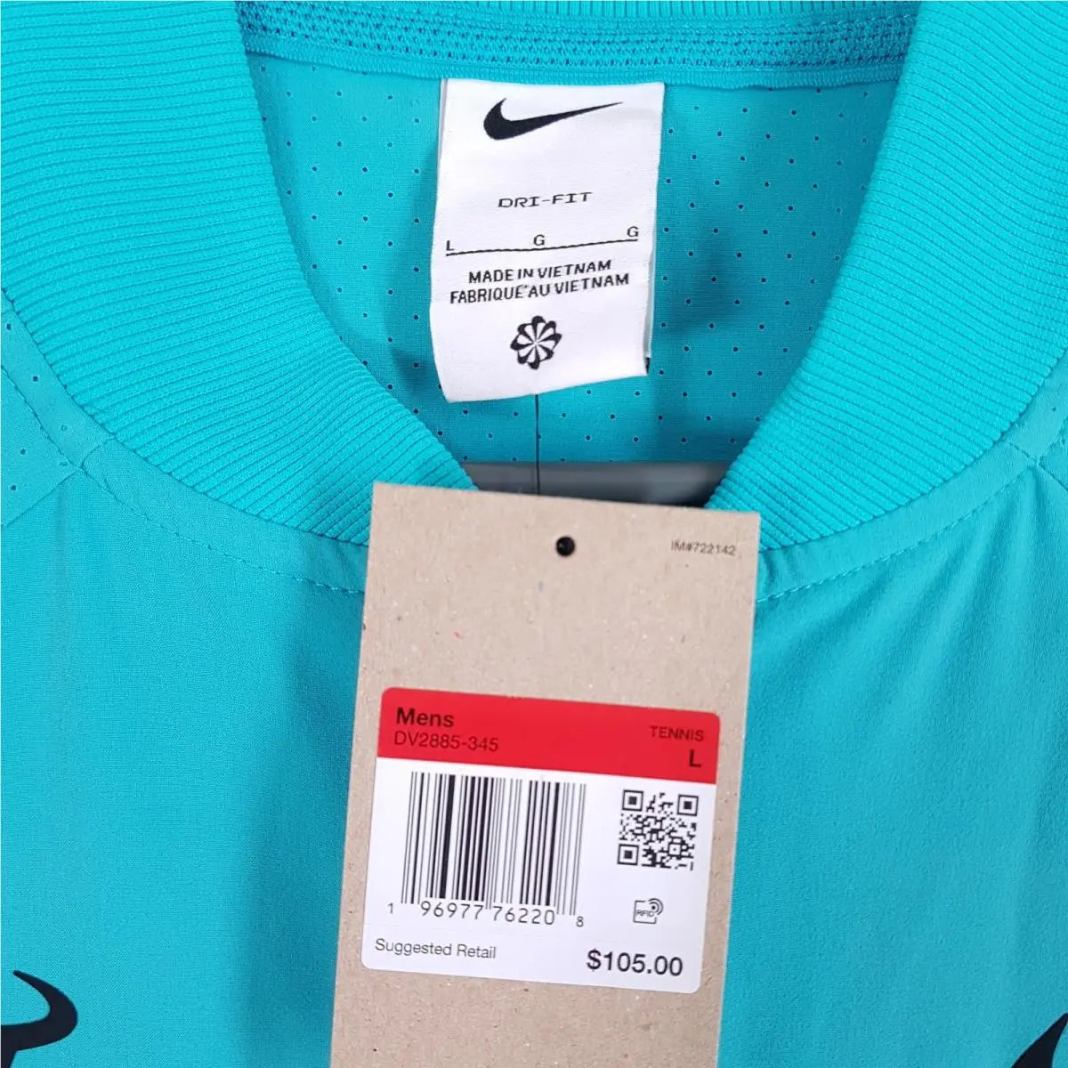 Nike clothing - Nike Rafael Nadal Tennis - Rafael Nadal Tennis - DV2885-345 DV2885345 - Blue (UPC: 196977762208) 1