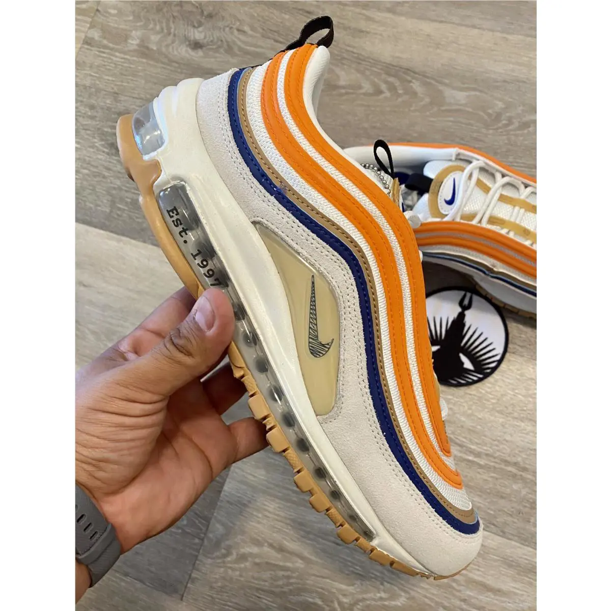 Nike shoes - Nike Air Max 97 - Air Max - DV2619-100 - Summit White/Black/Safety Orange (UPC: 196153498075) 8