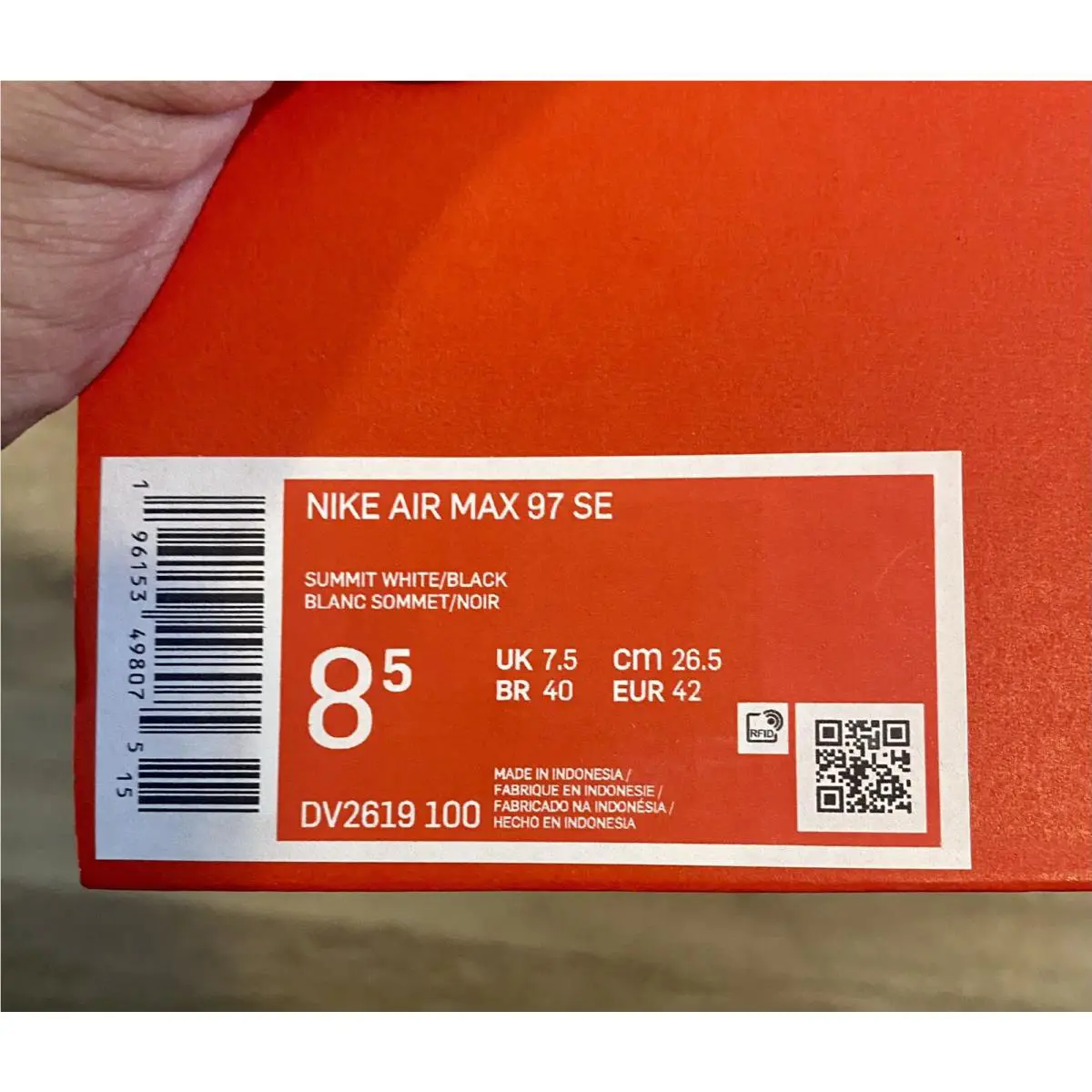 Nike shoes - Nike Air Max 97 - Air Max - DV2619-100 - Summit White/Black/Safety Orange (UPC: 196153498075) 10