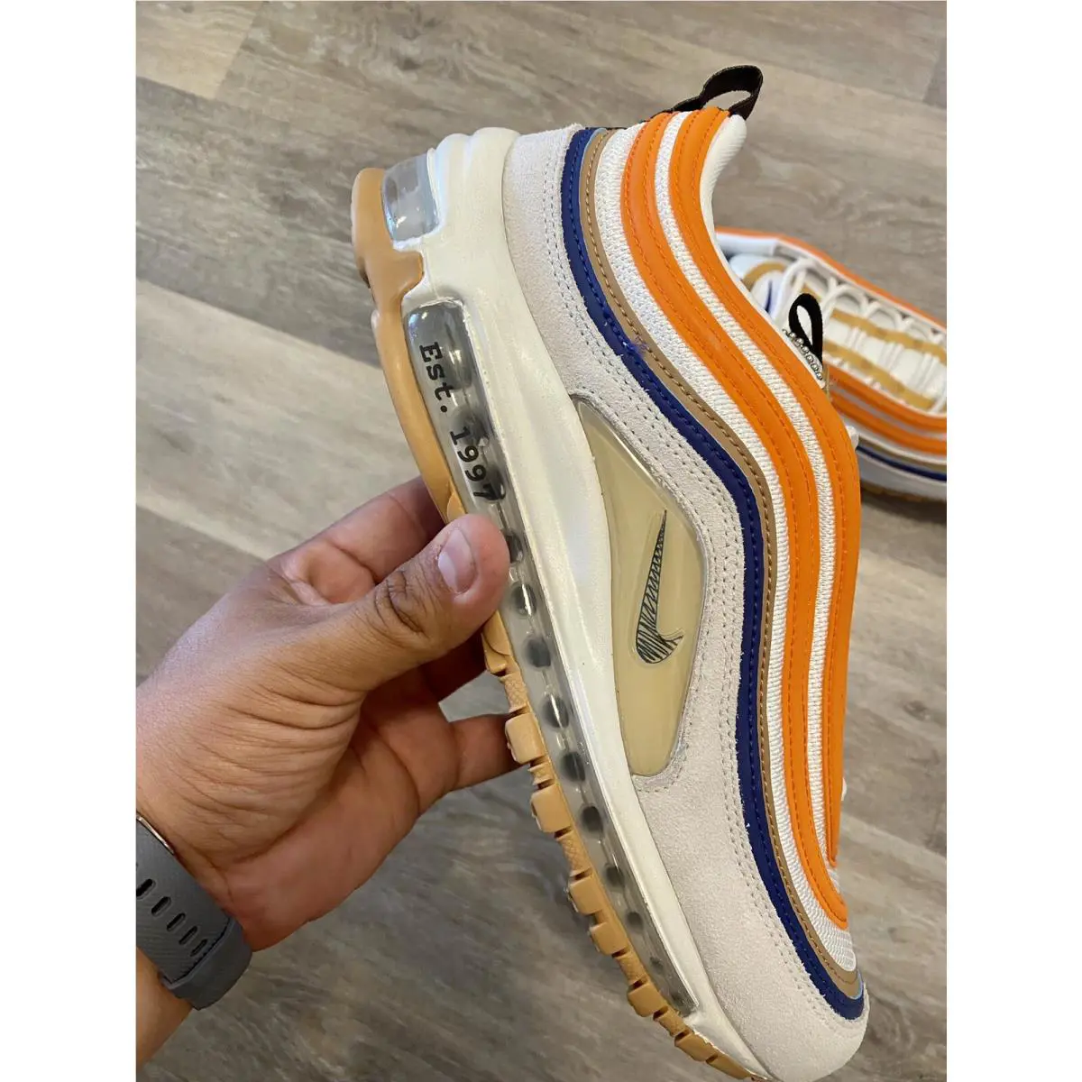 Nike shoes - Nike Air Max 97 - Air Max - DV2619-100 - Summit White/Black/Safety Orange (UPC: 196153498075) 7