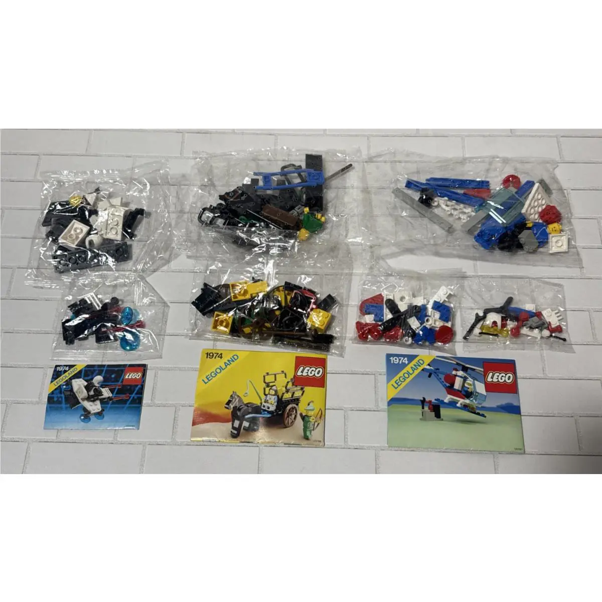 Vtg Lego Triple Pack 1974 Smugglers Flyercracker Star Quest Bags