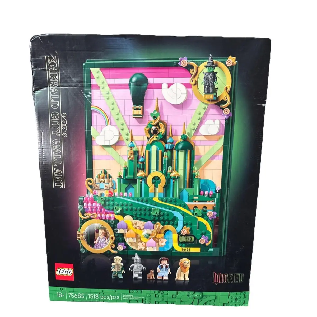 Lego Wicked Emerald City Wall Art 75685 1518 Pcs Box Wear