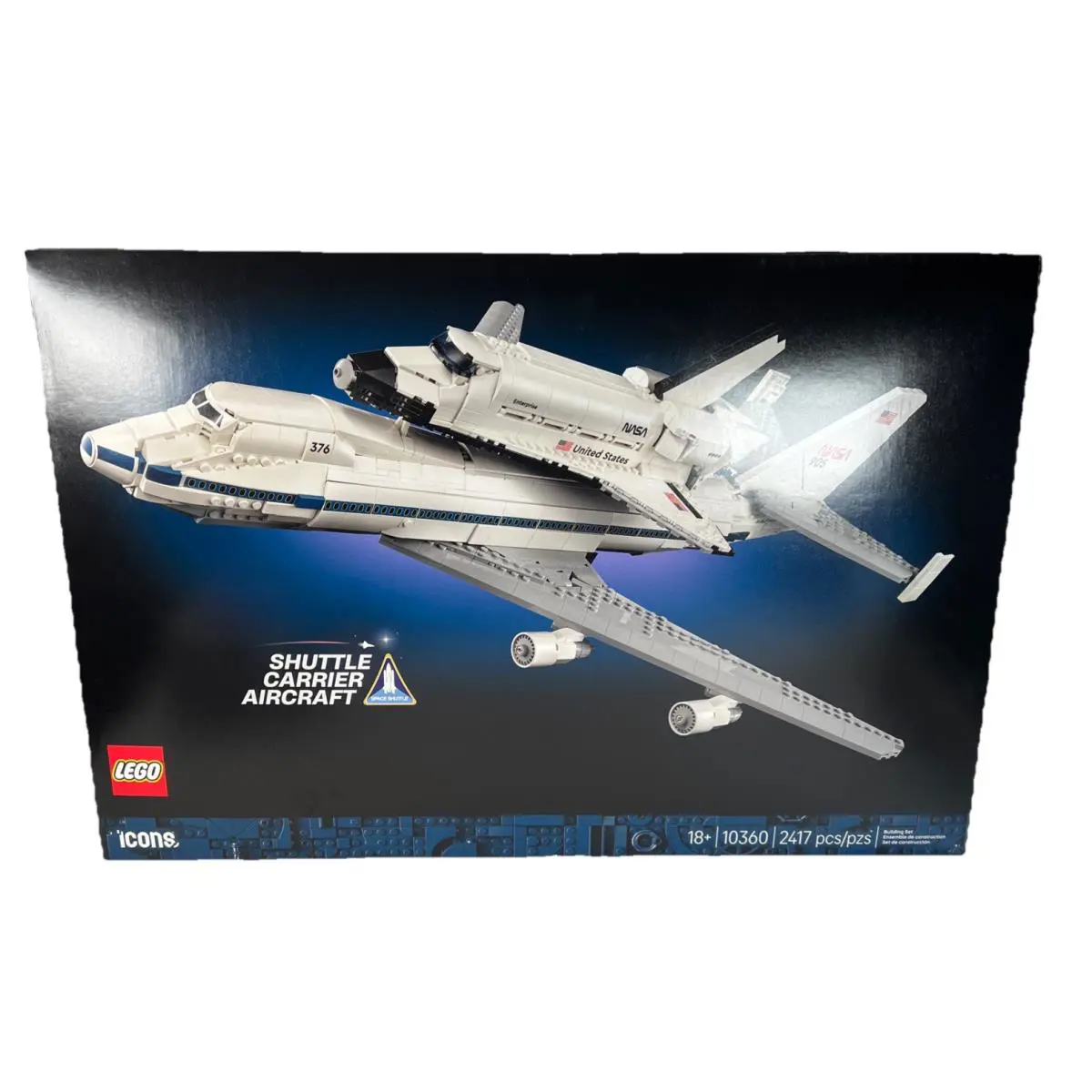 Lego Icons Shuttle Carrier Aircraft Nasa Set 10360 2417 Pcs