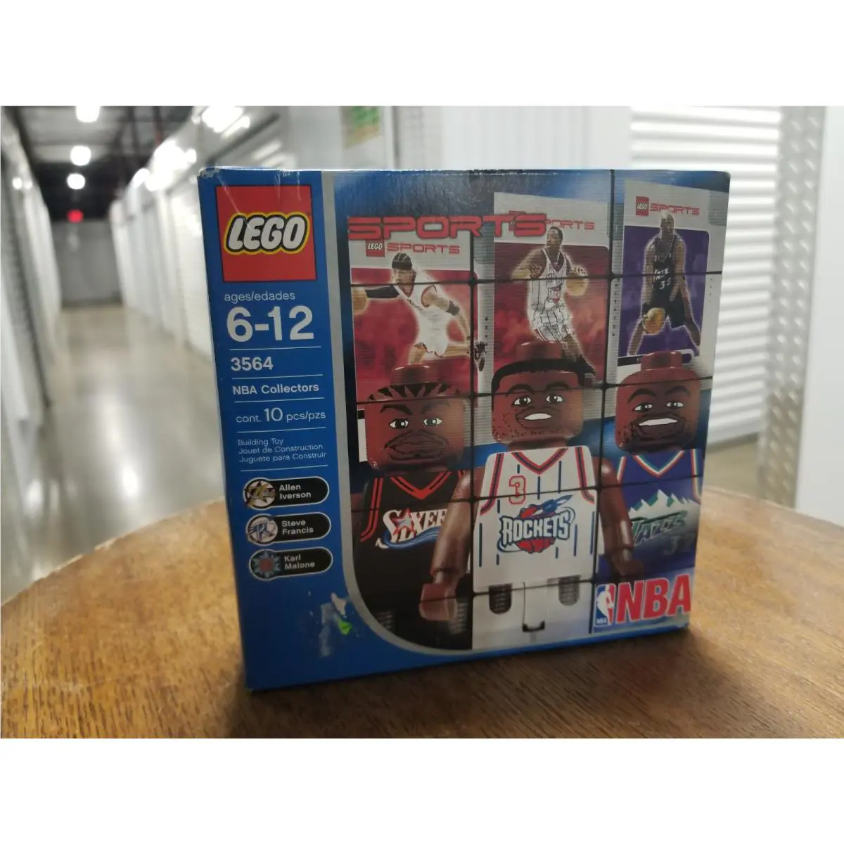 Lego 3564 Nba Minifigures Set Iverson Malone Francis Upper Deck Rocket Cards US