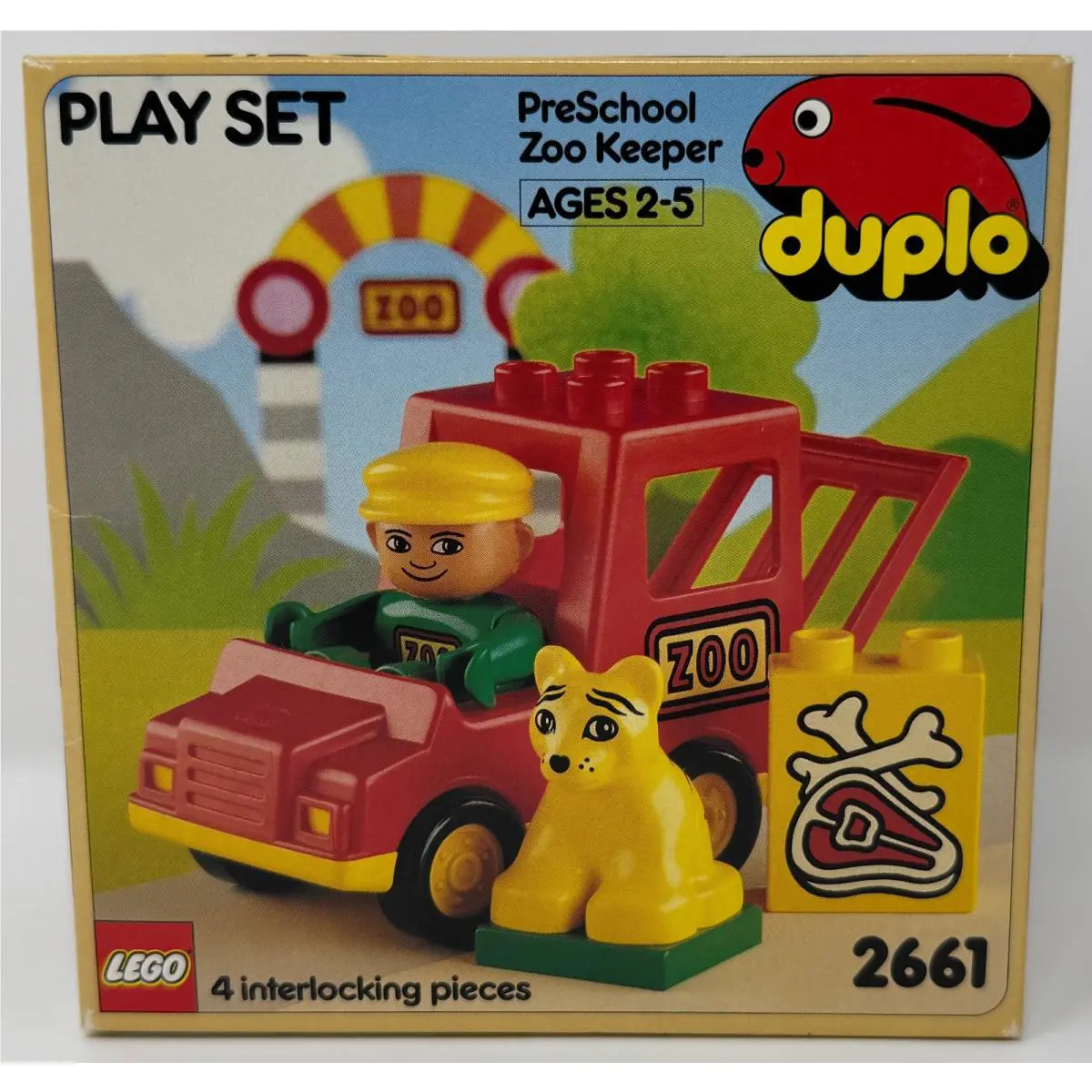 Lego 2661 Zoo Van Duplo Preschool Zoo Keeper 1990