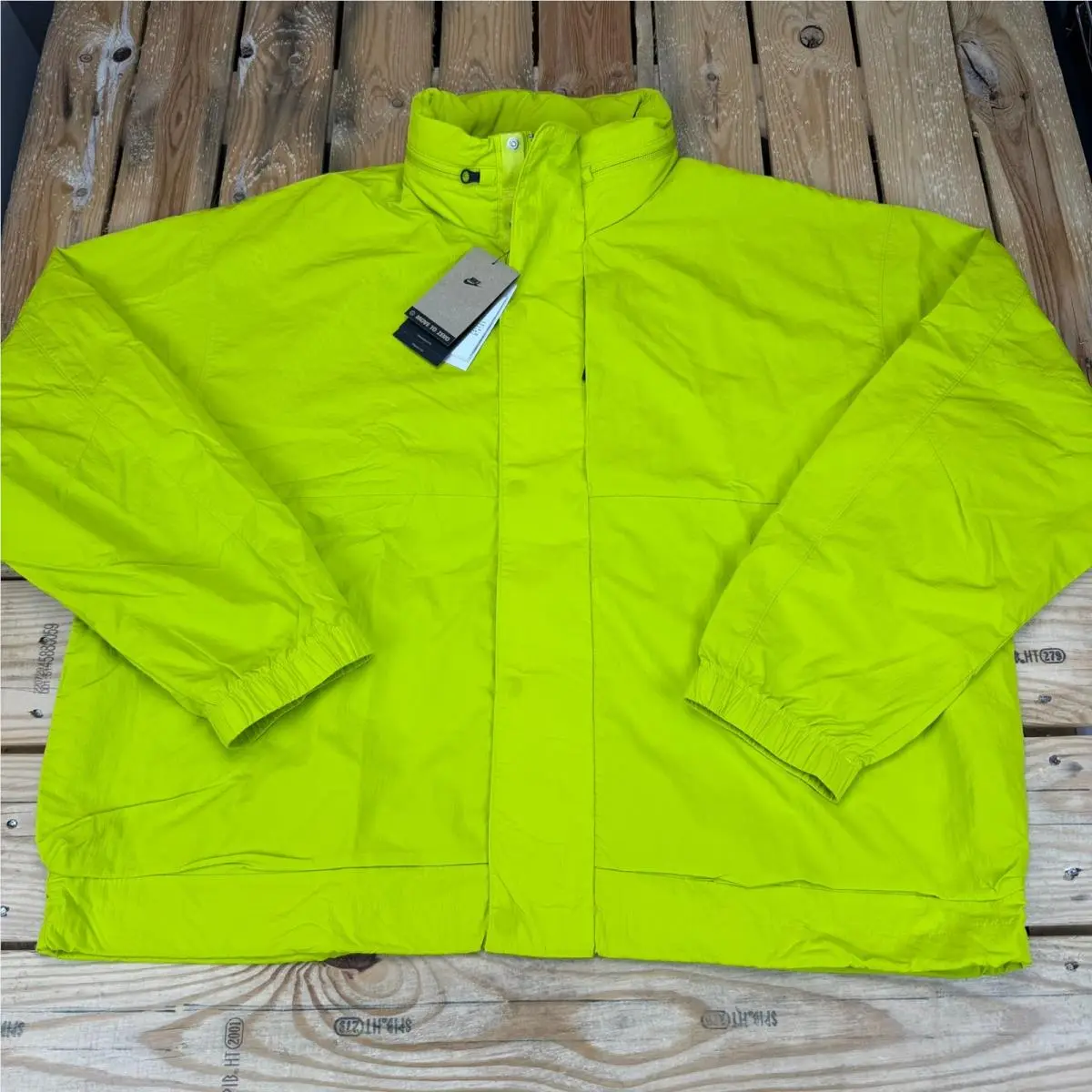 Nike Tech Jacket Bright Cactus FZ0714-357 Men’s L Oversized Water Repellent