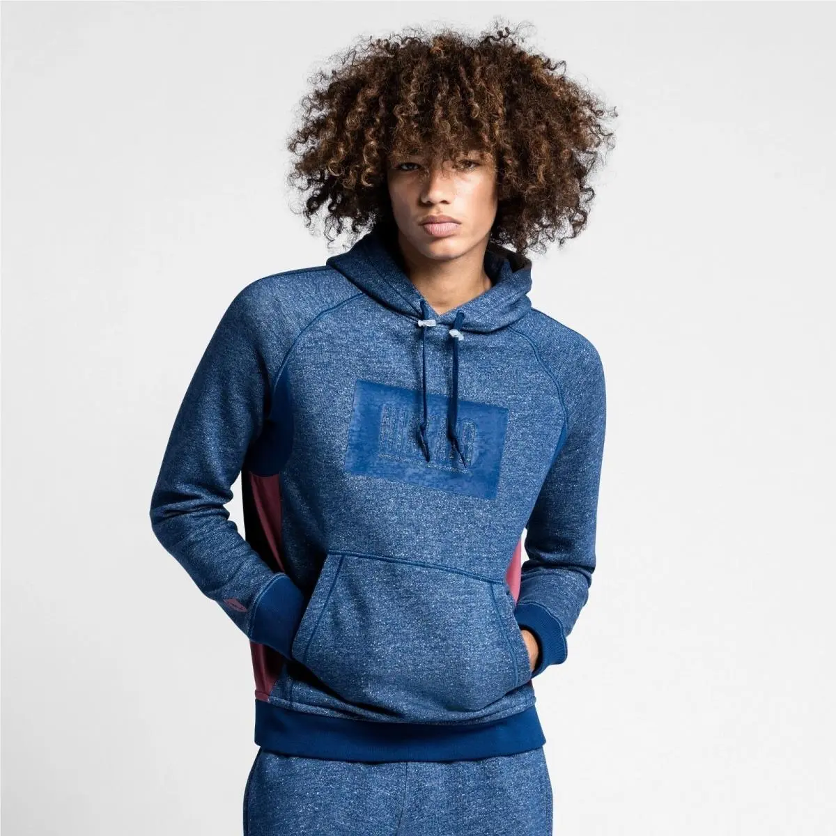 Nike Lab x Pigalle Men`s Pullover Basketball Hoodie 872893 Blue Medium