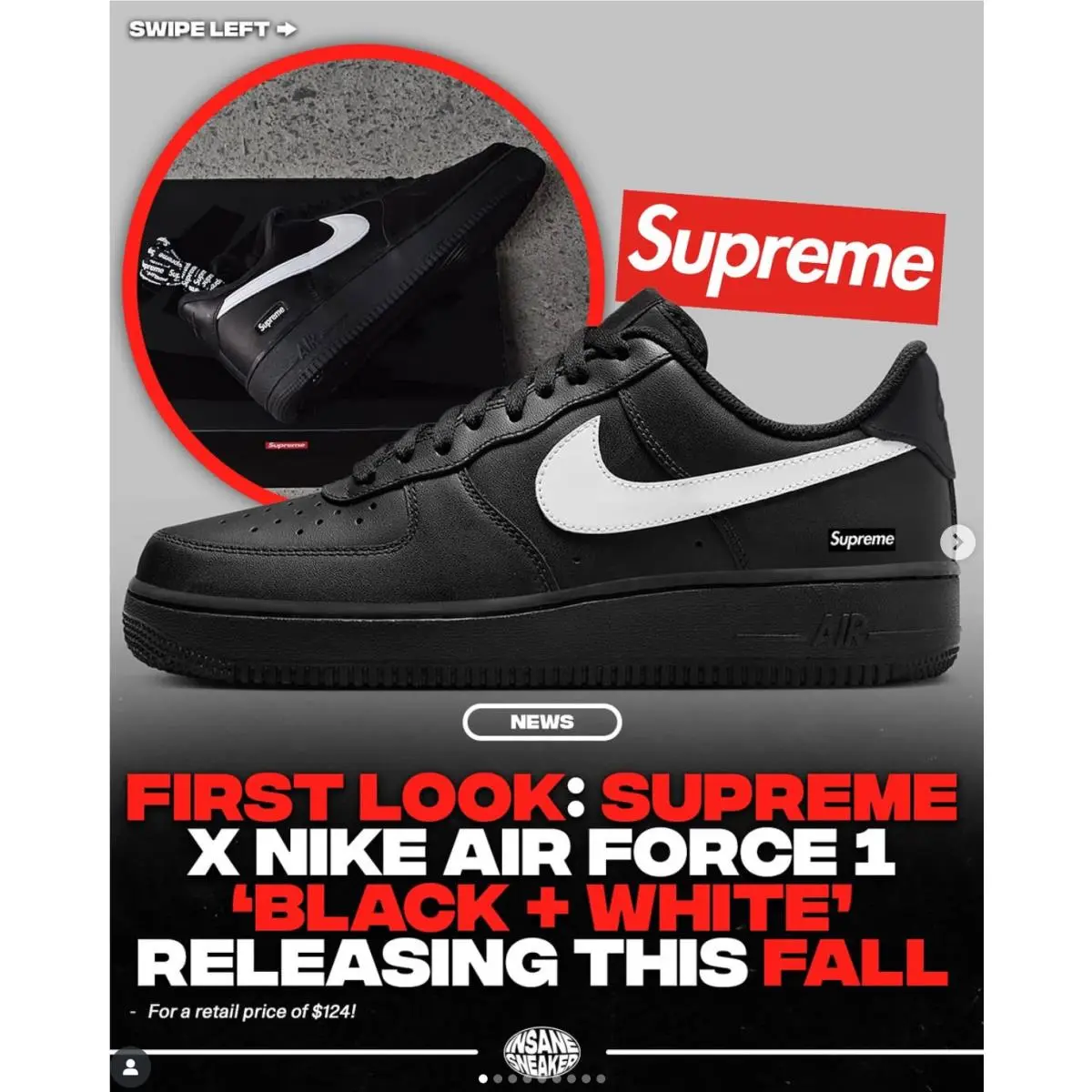 Nike shoes - Nike Air Force 1 - Air Force - CU9225-002 - Black 4
