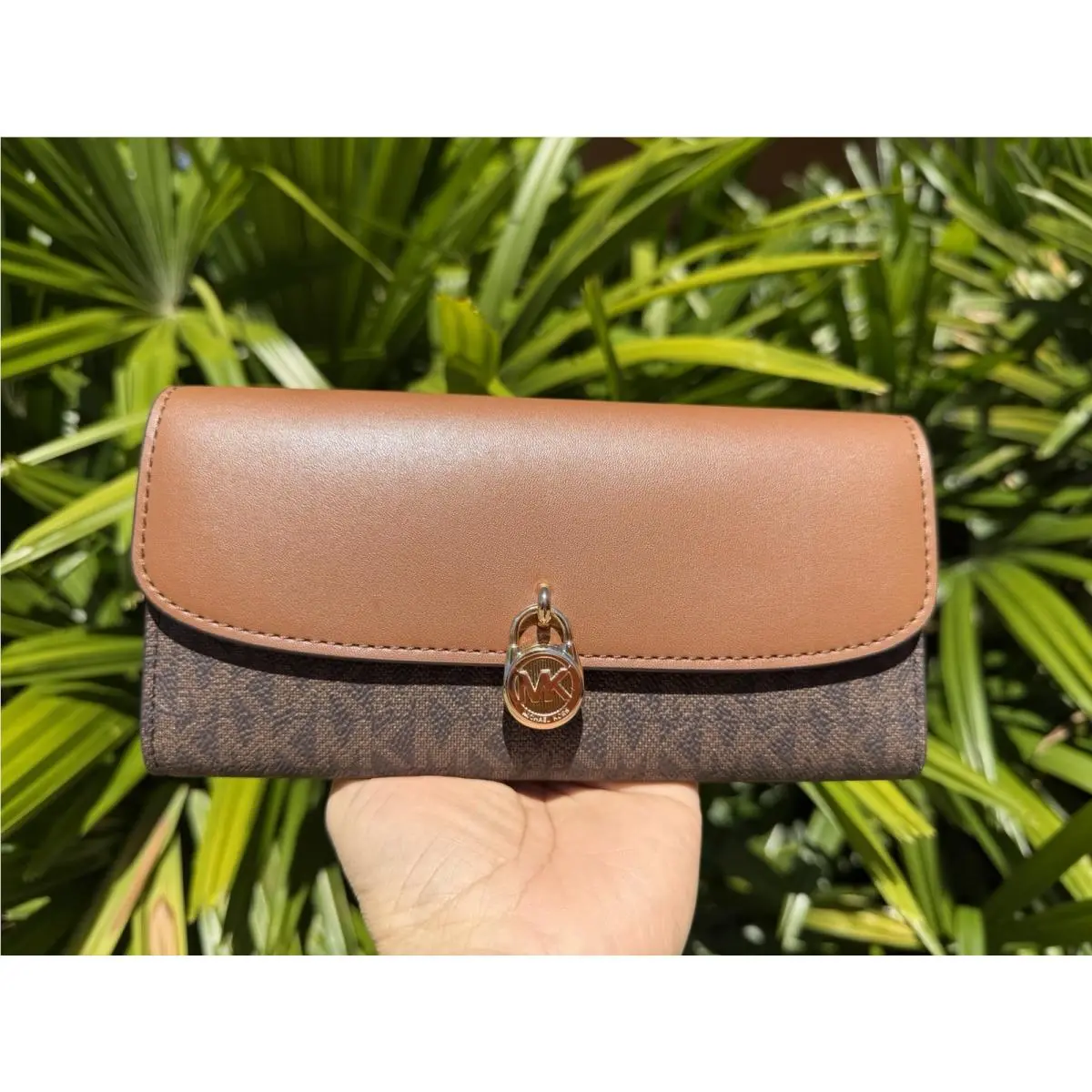 Jet Set Hamilton LG Flap Continental Envelope Wallet MK Brown by Michael Kors