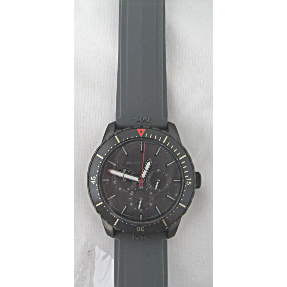 Michael Kors Men`s Cunningham Multifunction Gray Silicone Strap Watch - MK7164