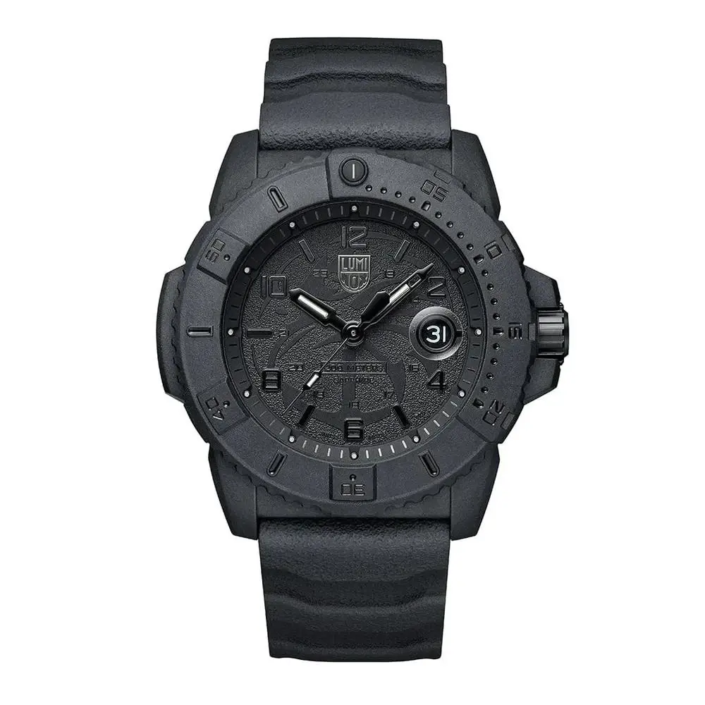 Luminox XS.3601.BO.NSF Navy Seal Foundation Military Blackout Swiss Watch 45 mm