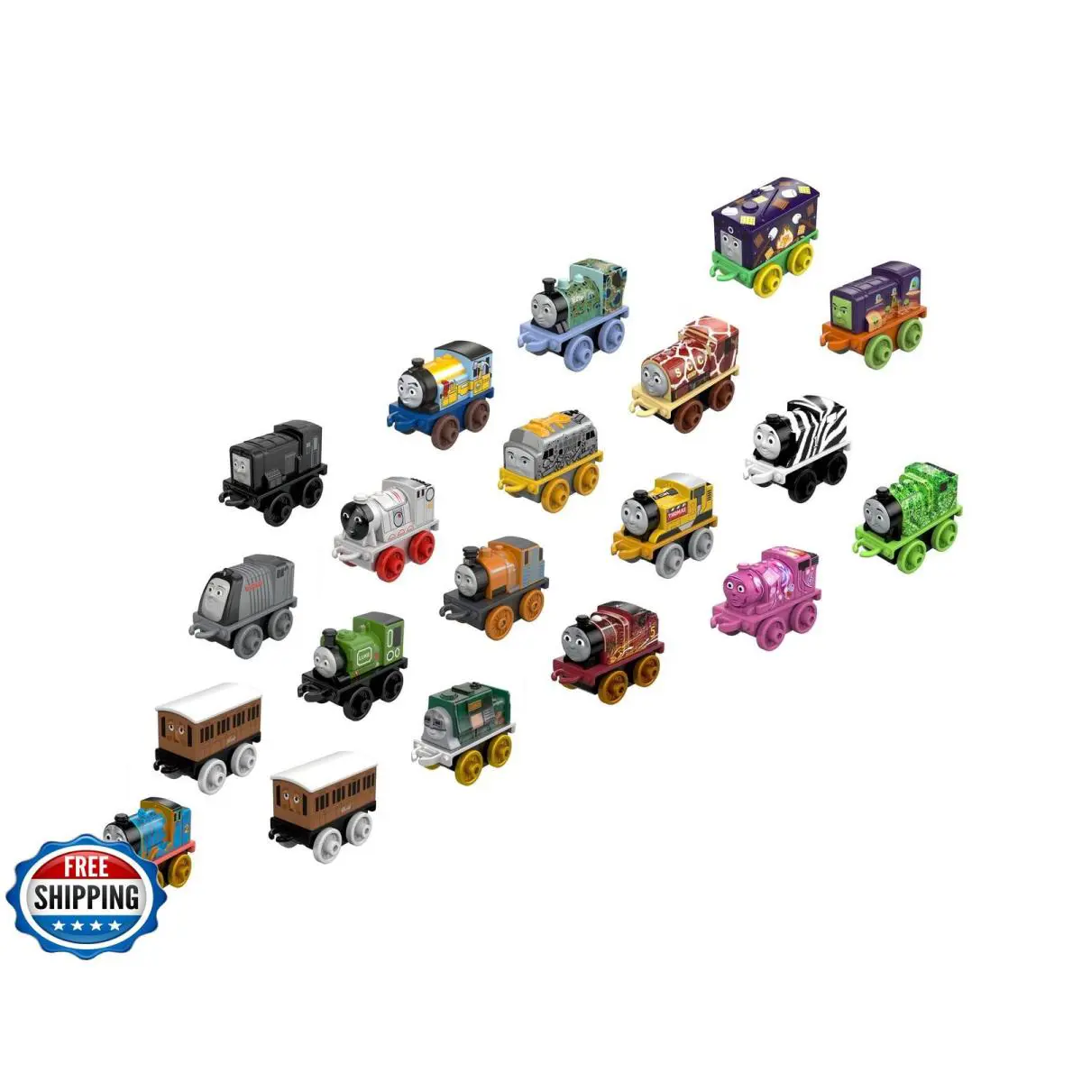 Thomas and Friends Toy Trains Minis 20 Pack of Miniature Push-along Engines a