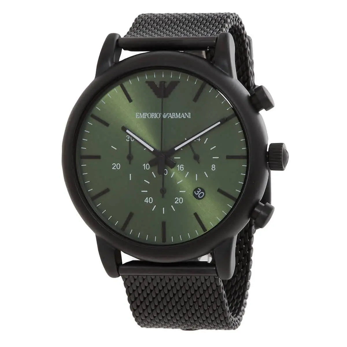 Emporio Armani Chronograph Quartz Green Dial Men`s Watch AR11470