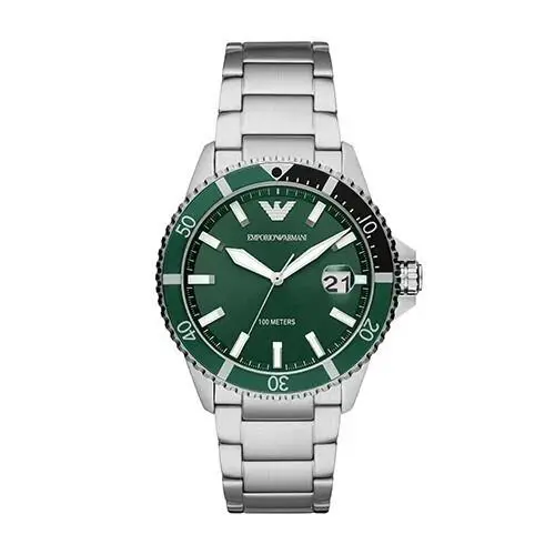Armani Mens Diver Watch AR11338 Green Dial