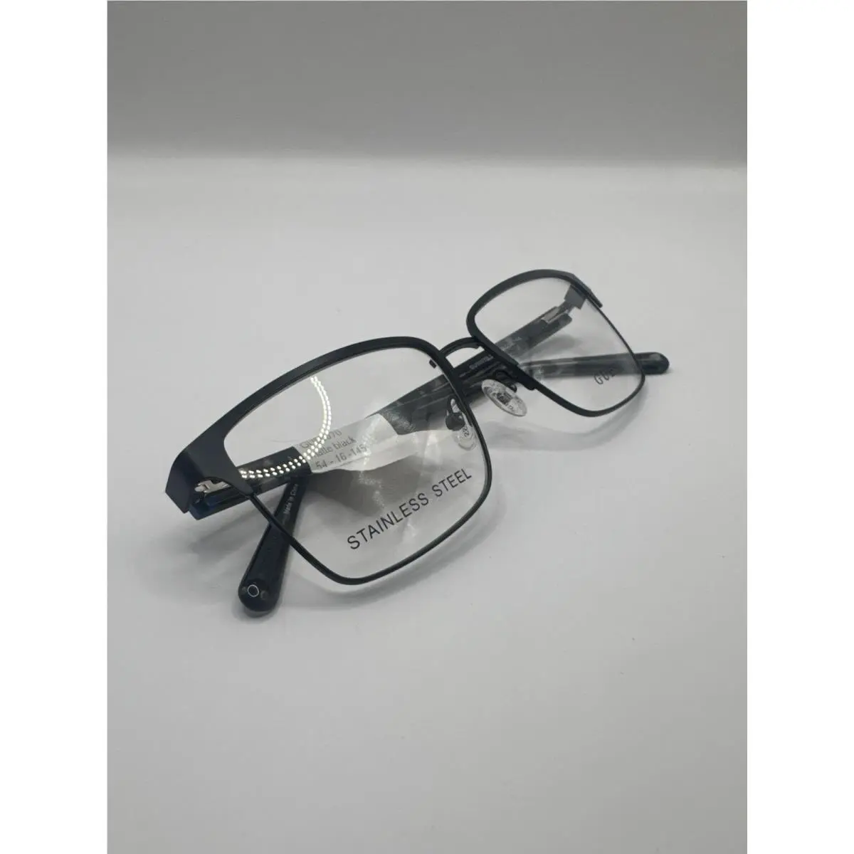 Guess GU50070 Eyeglasses Men Matte Black Rectangle 54mm