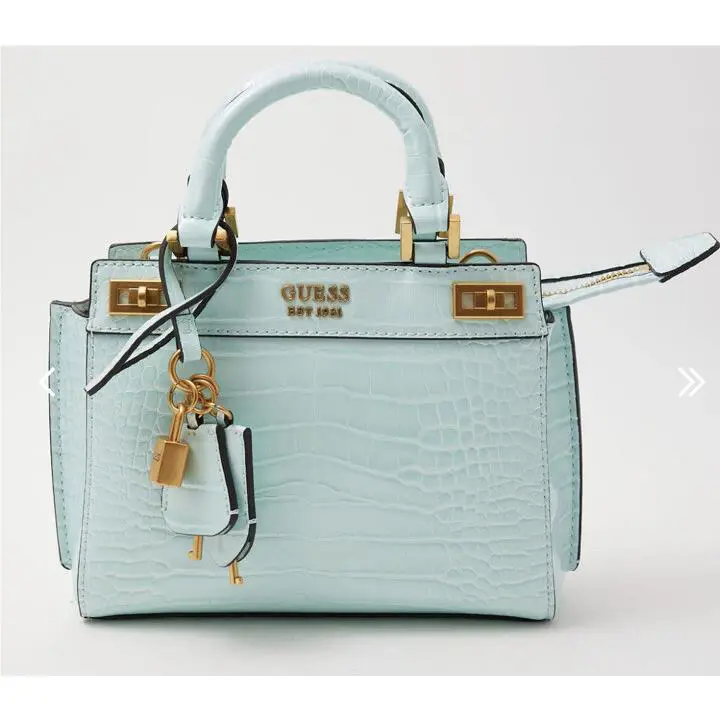 Guess Women Mini Handbags Katey Satchel Blue Multi