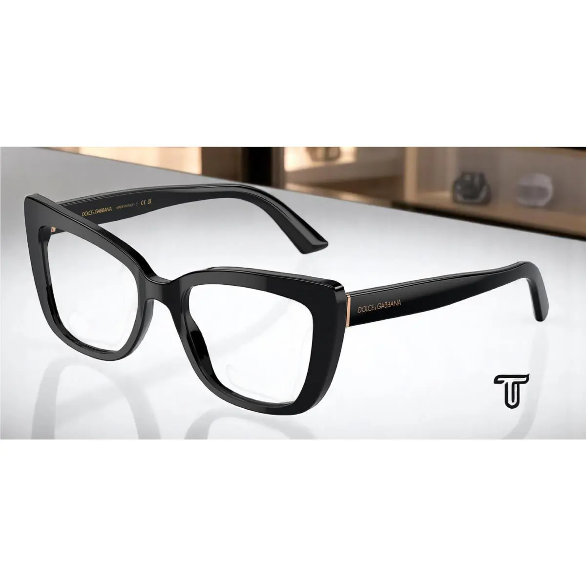 Dolce Gabbana DG3308 501 Black Demo Lens 53 mm Women`s Eyeglasses