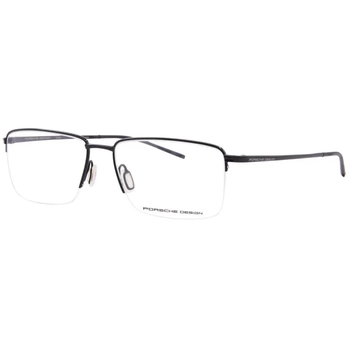 Porsche Design P8751-A Titanium Eyeglasses Frame Men`s Black Semi Rim 56mm