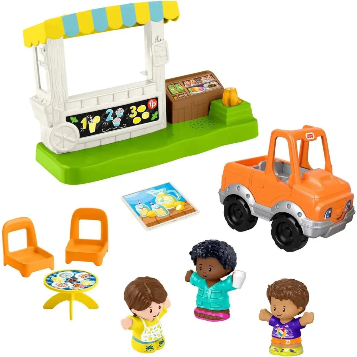 Little People Lemonade Stand Playset with Lights Sounds and Characters For Kids
