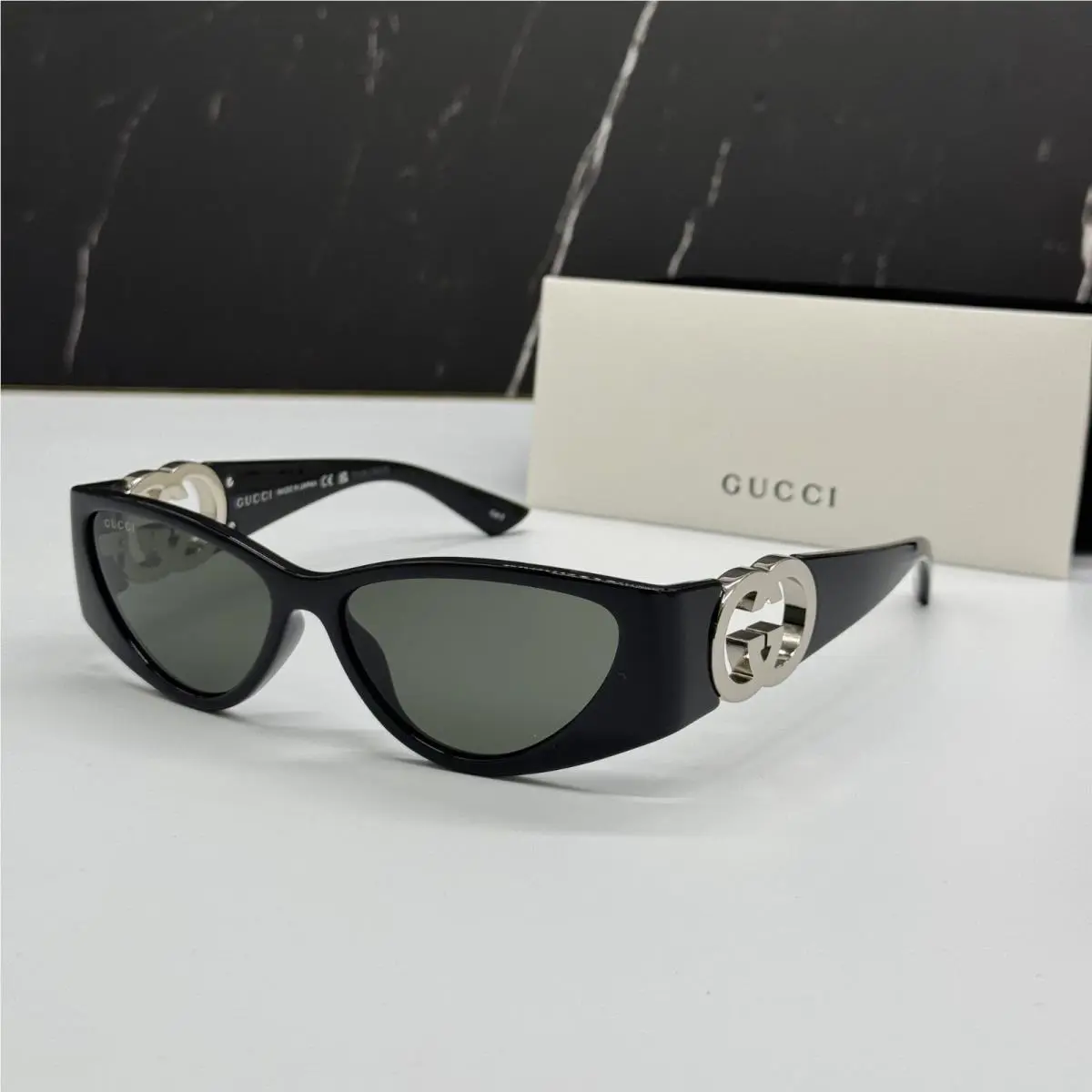 Gucci GG1824S 001 Cat Eye Black Women Sunglasses Gucci