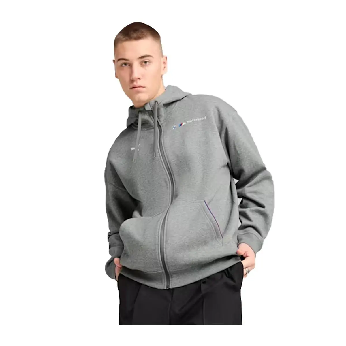 Puma Hoodie Bmw Mms Ess+fz Mens Grey 630629