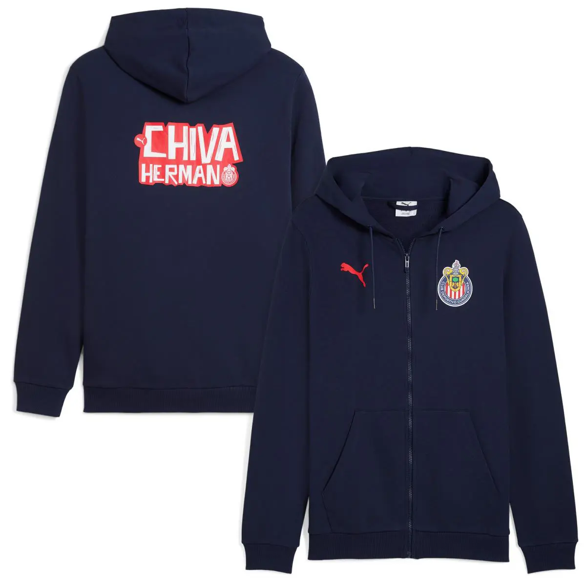 Men`s Puma Navy Chivas Ftblculture Full-zip Sweat Hoodie