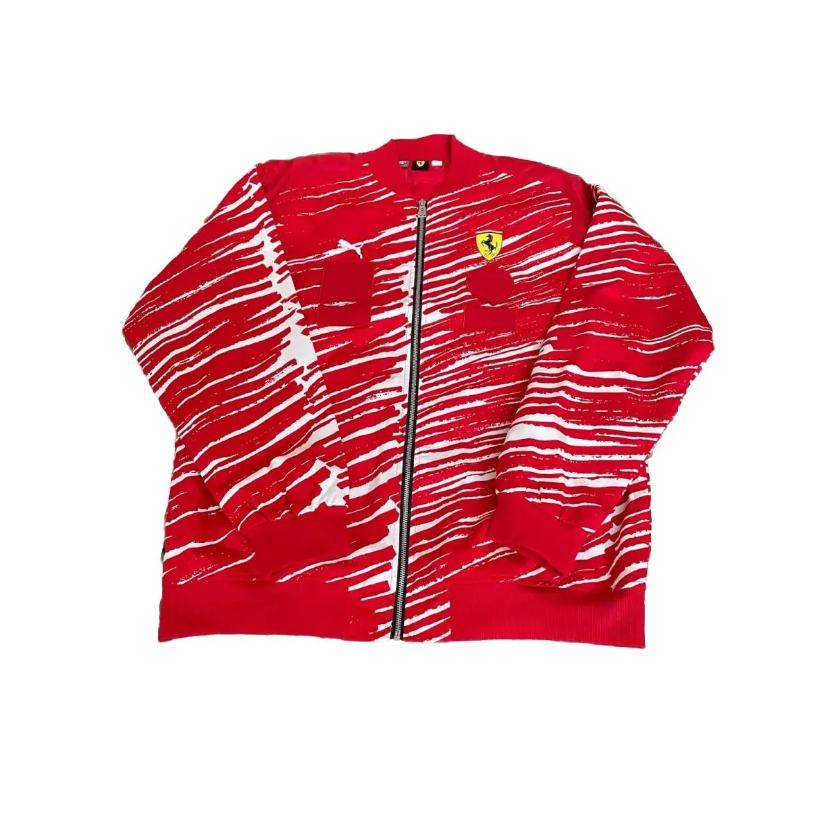 Ferrari x Joshua Vides Race Jacket Red White 624932 02 Men’s Size Large by Puma
