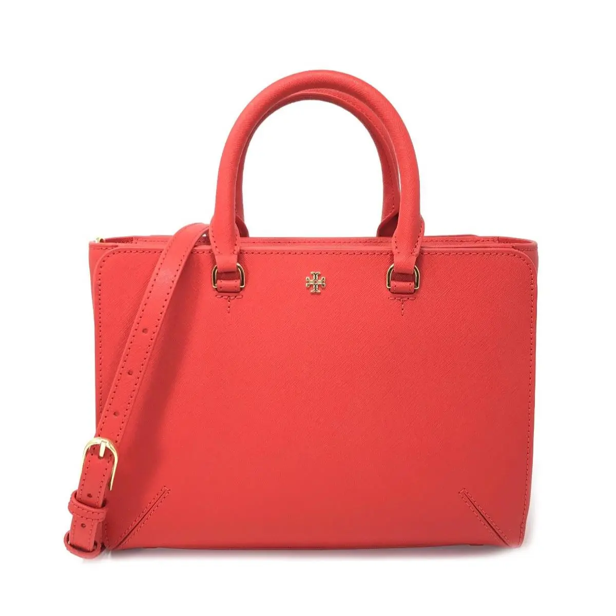 Women`s Emerson Small Zip Tote Bag 52972 Poppy Orange by Tory Burch