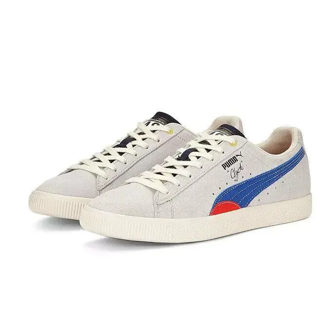 Puma Z5261 Mens Grey/multi Suede Clyde Tm Lace Up Sneakers Size EU 42 US 9 - Gray