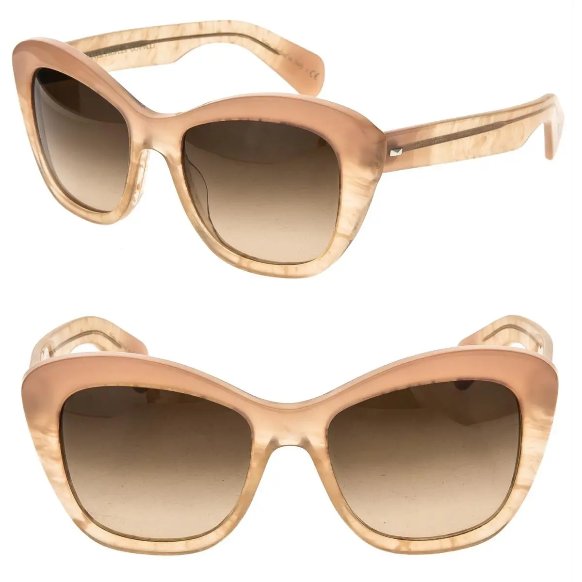 Oliver Peoples 5272 Emmy OV5272SU Pink Topaz Gradient Chunky Cat Eye Sunglasses
