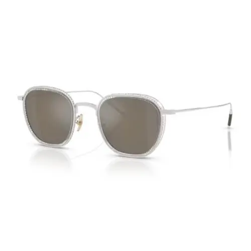 0OV1321ST Tk 9 Sun 527639 18k White Gold Grey Men`s Sunglasses by Oliver Peoples