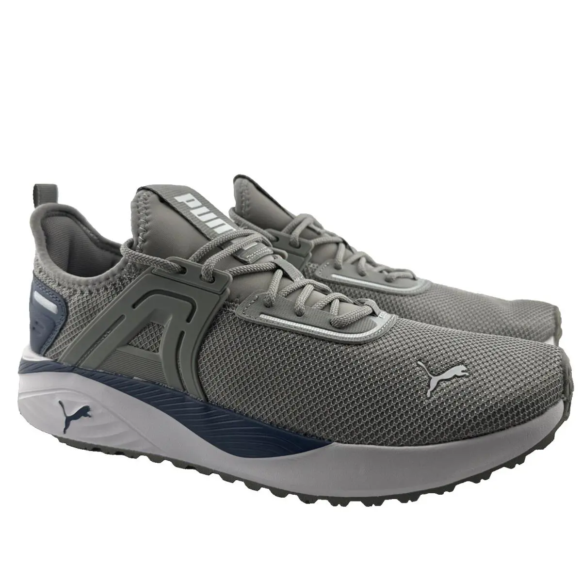 Puma Pacer 23 Tech Overload Men`s Running Athletic Shoes Gray Blue White Size 11 - Gray