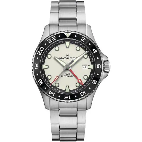 Hamilton Khaki Navy Scuba Automatic Gmt White Dial Ceramic 43MM H82555150