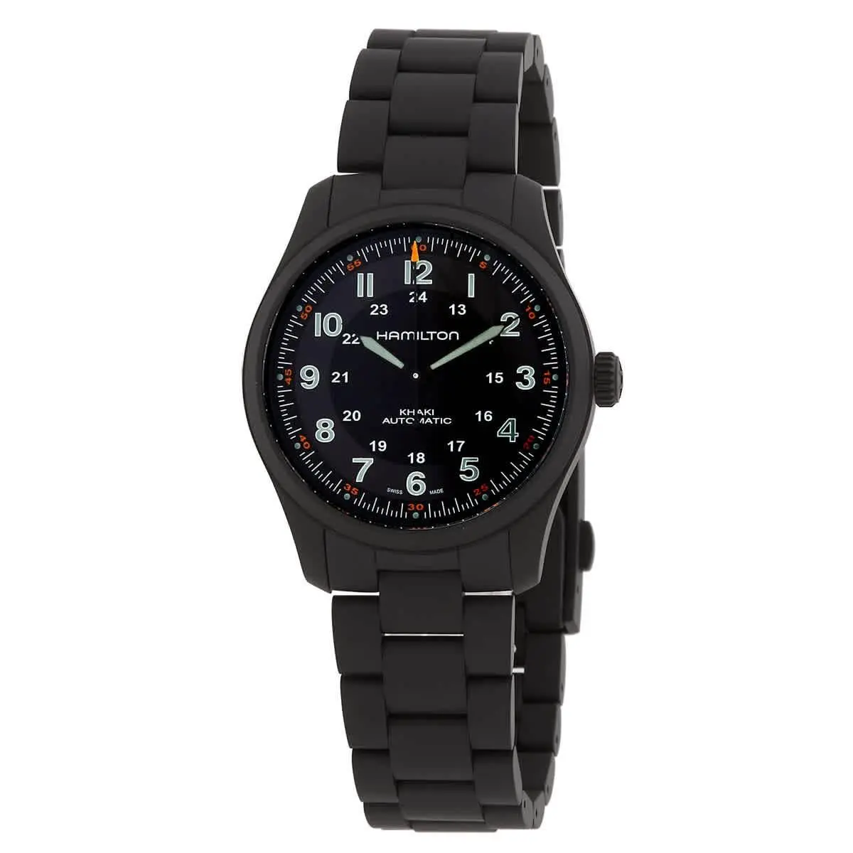 Khaki Field Automatic Black Dial Men`s Watch H70215130 by Hamilton
