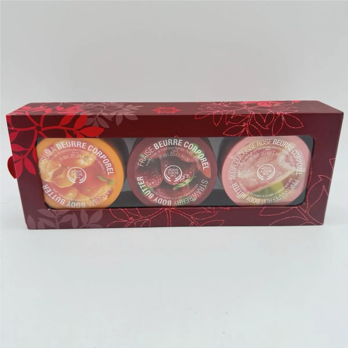 Vtg The Body Shop Body Butter 150 ml 3 Pack Satsuma Strawberry Pin Grapefruit by THE BODY SHOP