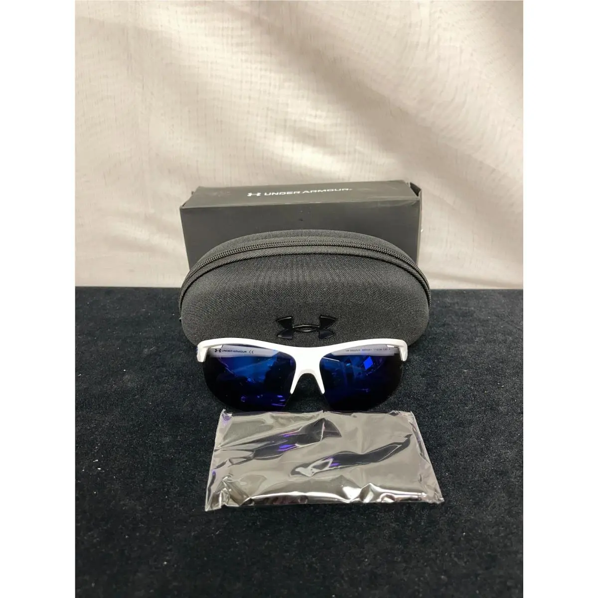 Under Armour UA 0002/G/s Mens Blue Lens White Frame Rectangle Sunglasses