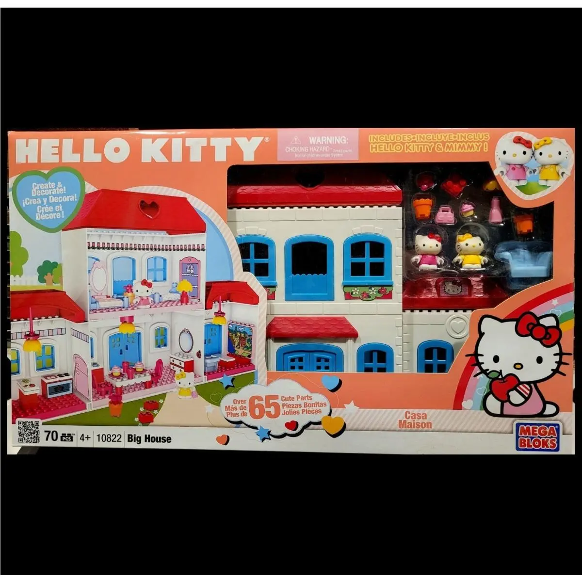 Hello Kitty Mega Bloks Big House Playset Kitty Mimmy Sanrio Hours OF Fun