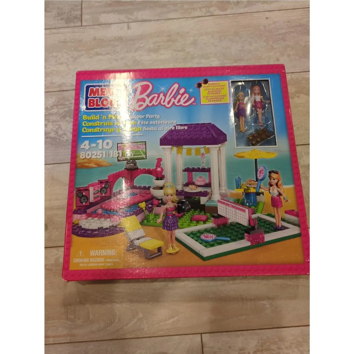 2013 Mega Bloks Build `n Play Outdoor Party Barbie 181 Pcs 80251