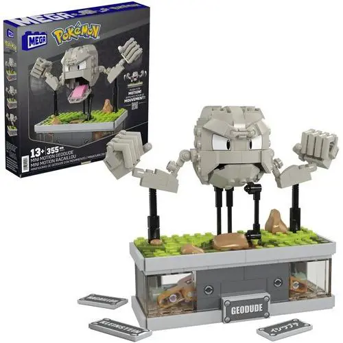 WB Mega Bloks - Pokemon Mini Motion Geodude 343 Piece Building Toy Set