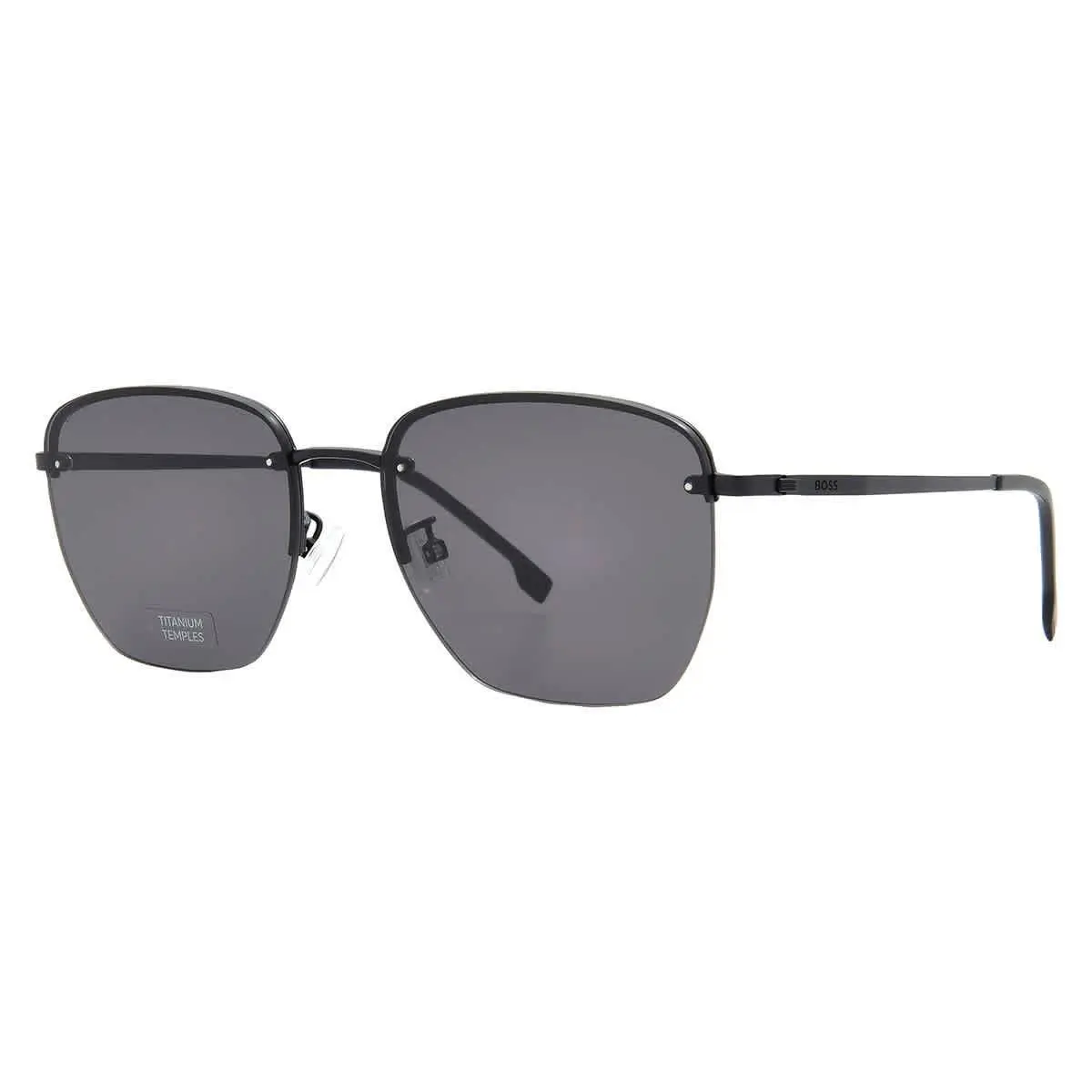 Dark Grey Square Men`s Sunglasses Boss 1712/F/SK 0003/IR 58 by Hugo Boss
