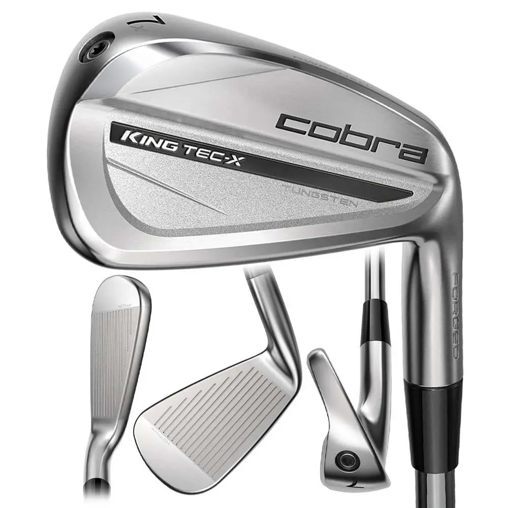 Cobra Men King Tec-x Forged Iron Set - 24 RH 5-PW GW Steel Reg - Chrome