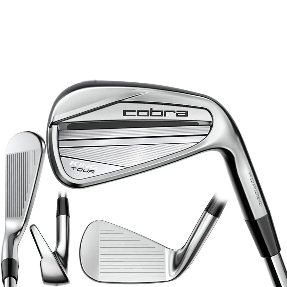 Cobra Men King Tour Forged Iron Set - 23 RH 4-PW Steel Stiff - Chrome